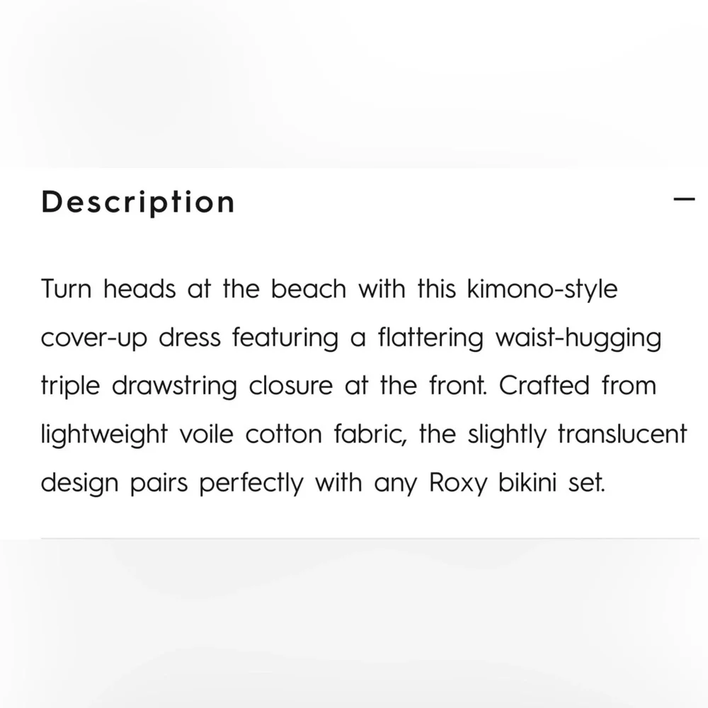 NWT Roxy Summer Story Beach Kimono Dress - Picture 8 of 9